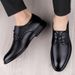 New Formal For Office Workers Business Casual Genuine Leather Men's Four Seasons Simple Derby Shoes_vogvips.com