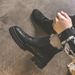 Brock Chelsea Boots Men's Genuine Leather Martin Boots High-top Leather Shoes Thick-soled Heightening Style Retro Zhongbang Short Boots_vogvips.com