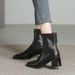 women's Martin Boots, 2025 Autumn And Winter New Model, With Back Zipper, Plush Lining, Square Toe, High_vogvips.com
