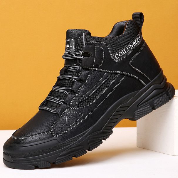 Warm Wool-Lined Snow Boots Leather Shoes Versatile_vogvips.com