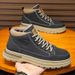 Men's Winter Snow Boots Faux Fur Lined Slip-On Waterproof Slip-Resistant Casual Shoes For Cold Weather_vogvips.com