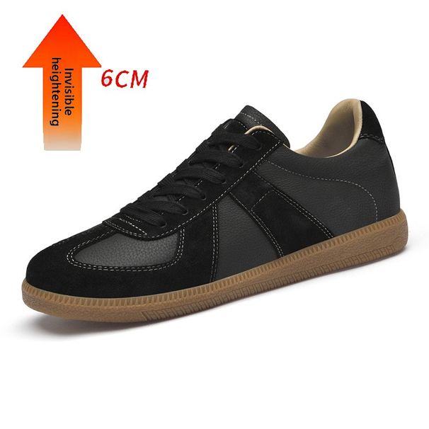 Height-increasing German Training Shoes Men's First-layer Cowhide Comfortable Lace-up Board Shoe Genuine Leather Business Casual Beef Tendon Soft Sole_vogvips.com