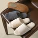Spring And Summer Japanese Style Indoor Home Silent Soft Sole Open Toe Non-Slip Floor Maternity Cotton Slippers For Men And Women_vogvips.com