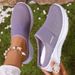 Half-Cup Cross-Border Dropshipping Women's Large Size New Casual Mesh Slip-On Lightweight Single Shoes_vogvips.com
