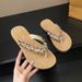 New Women's Flip-Flops Summer Non-Slip Outdoor Sandals Toe Post Clip-On Shoes Student Casual Beach Slippers_vogvips.com