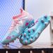 New camouflage high top football shoes broken nails long nails children's professional training shoes burst football shoes_vogvips.com
