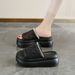 Women's Silver Woven Openwork Platform Sandals Breathable Comfortable Relaxed Style Summer New 2026_vogvips.com