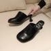 European American 2025 Spring, Summer, Autumn Women's Fashionable Mule Sandals With Shallow Round Toe, Mid-Heel, And_vogvips.com