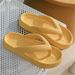 Rimocy Soft Sole EVA Women's Flip Flops 2025 Summer Beach Non-slip Cloud Slippers Women Thick Platform Clip Toe Bathroom_vogvips.com