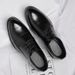 British-style Men's Business Formal Leather Shoes, Low-top, Fashionable, Casual, Lace-up, Black, Direct From The_vogvips.com