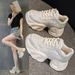 Women's Mesh Dad Sneakers 2026 Spring/summer New Versatile Rhinestone Thick-soled For Petite Individuals, Popular Online_vogvips.com