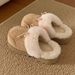 Women's Winter Soft Fleece-Lined Outdoor Slippers With Bow Detail: Fashionable Cotton-Lined, Warm, And Slip-Resistant_vogvips.com
