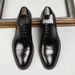 New Breathable Men's Leather Shoes British Business Dress Men's Shoes Triple-cut Carved Leather Shoes Groom's Wedding Shoes Leather Shoes_vogvips.com