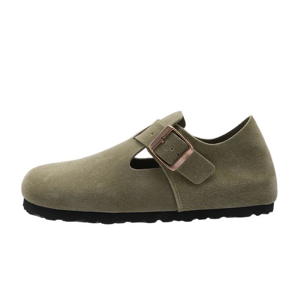 26ss Unisex Cowhide All-Inclusive Cork New Style Height Increasing BK Thick Sole Single Shoes_vogvips.com