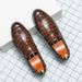 2025 New Summer Lazy Slip-On Loafers Men's Business Casual Large Size Leather Shoes_vogvips.com