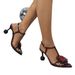 Cross-Border European And American Women's Three-Dimensional Lace Flower Pointed Toe Irregular Heel Sandals Party Wine_vogvips.com