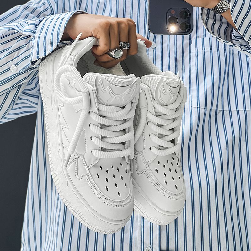 2025 New White National Trend Niche Bread Shoes Couple Style Student Sneakers Men_vogvips.com