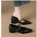 2026 New In-Stock Vintage Single-Strap Square-Toe Soft Sole Chunky Heel Mary Jane Versatile Women's Shoes_vogvips.com
