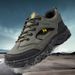 Men's Outdoor Work Boots - Breathable Hiking Shoes With Thick Sole, Lace-Up Round Toe For All-Season Wear_vogvips.com