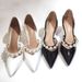 Patent Leather High Heels Pearl Strap Wholesale French Style Open Toe Stiletto Pointed Toe Closed Toe Women's Shoes_vogvips.com
