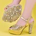Delicate rhinestone temperament elegant fashion high-heeled sandals with bag set_vogvips.com
