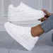 Women's Casual Sports Thick Bottom Low Tops Lace Up Vulcanised Shoes Lightweight Rubber Soled Winter Season Adult_vogvips.com