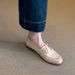 Sheepskin Version ~ Simple Retro Soft Leather Comfortable Flat Mary Jane Loafers For Women, Versatile Slip-on Round-toe_vogvips.com