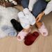 2025 Autumn New Cross-Strap Flat Cotton Slippers For Women, Large Size Casual Indoor Furry Slippers_vogvips.com