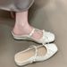 Thick-Soled Bowknot Closed-Toe For Women Summer 2025 New Style Height-Increasing Shallow Mouth Mules Sandals_vogvips.com