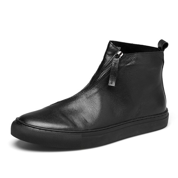 European Warm Series New Autumn And Winter Style Fleece-Lined High-Top Casual Shoes With Fashionable Martin Trendy Short Boots_vogvips.com