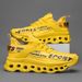 YRZL Men Running Shoe Lightweight Height Increase Breathable Knitted Sneakers Comfortable Walking Shoes No Slip Sports Shoe_vogvips.com