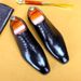 First layer cowhide men's formal leather shoes men's real cowhide inner business pointy English men's shoes_vogvips.com