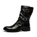 European Warm Series Spring And Autumn British Style Pointed Toe High-top For Men, Korean Version Trendy Martin Boots, Mid-calf Fashionable_vogvips.com