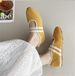 French Gentle Candy Colored Round Toe Shallow Mouth Shoes, Casual Loafers, Fashionable Ballet Wo, Single Shoes For_vogvips.com