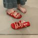 Women's Summer Outdoor Slippers 2026 New Model, Suitable For Pairing With Skirts, Flat-Soled Vacation Beach Slide_vogvips.com