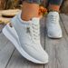 Autumn New Fashion Wedge Women Lightweight Non Slip Casual Sports Shoes Woman Thick Sole Lace Up Chunky Sneakers_vogvips.com
