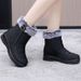 Women's Snow Winter Cotton Shoes Short Boots For Middle-aged Elderly, Fleece-lined And Thickened, Mom's Shoes, Large_vogvips.com
