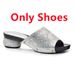 Women's chunky sandals with diamond press dinner bag Fashion dress handbag Evening bag Shoes bag set_vogvips.com