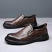 Suitable For All Seasons Men's Spring New Soft Sole Formal Business Breathable Genuine Leather Slip-On Casual Shoes Men_vogvips.com