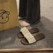 French High-end One-piece Slippers For Women's Summer Outdoor Wear, Ins New Year Flat Bottomed Beach Sandals_vogvips.com
