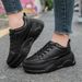 New Platform Flats Loafers For Women Autumn Thick Bottom Casual Leather Walking Sneakers Round Toe Wedge Shoes Zapatos_vogvips.com