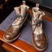 European Warm Series Fleece-Lined For Men, Short Versatile Genuine Leather British Martin Men's Work Boots, Desert Motorcycle Boots_vogvips.com