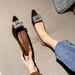 Coarse-heeled Single Shoes, Female Pointed Head, Shallow Mouth, One Foot, Rhinestone Temperament, Fairy, Wind Doudou Shoes, Female_vogvips.com