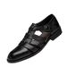 Summer Hollow With Perforated And Breathable Holes, Dad's Shoes, Business Casual Leather Sandals, Men's Shoes_vogvips.com