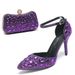 Women's Shoes new 9cm high heels combination women's wedding shoes high heels pointed toe daily low top multicolor high heels_vogvips.com
