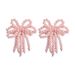 Spring And Summer Girl Beaded Bow Shoe Buckle Retro Knotted Sweet Pink Handmade Beaded Tassel Shoe Accessories_vogvips.com