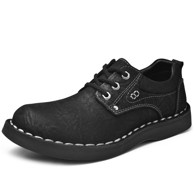 Outdoor Casual Shoes For Men, Autumn And Winter, Retro Fashion, Low-Top Men's Work Shoes, Thick-Soled, Non-Slip Men's Le_vogvips.com