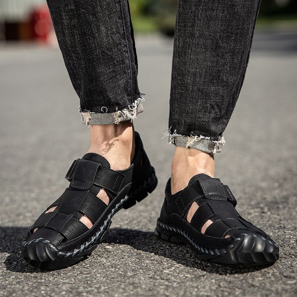 Exported Italian Brand Original Genuine Leather Andal For Men, Oft-oled, Trendy And Veratile, Large Ize Beach_vogvips.com