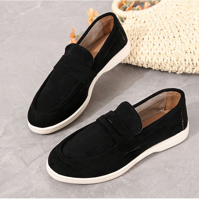 SHLIANG Social Suede Driving Shoes Leather Women Casual Shoes Brand Design Soft Women Loafers Moccasins Slip On Leisure Walking Shoes Y0269_vogvips.com
