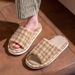 Men's Linen Slippers Spring Autumn Indoor Home Silent Household Four Seasons Cotton Linen Slippers Women's New Autumn Winter_vogvips.com